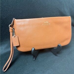Coach Caramel Leather Wristlet